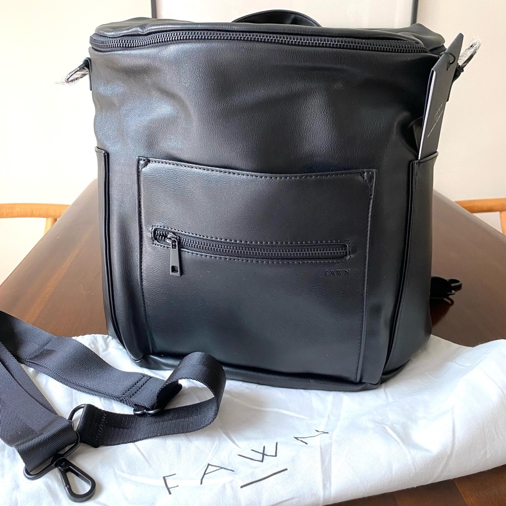 BRAND NWT Fawn Original Diaper bag backpack sold out black